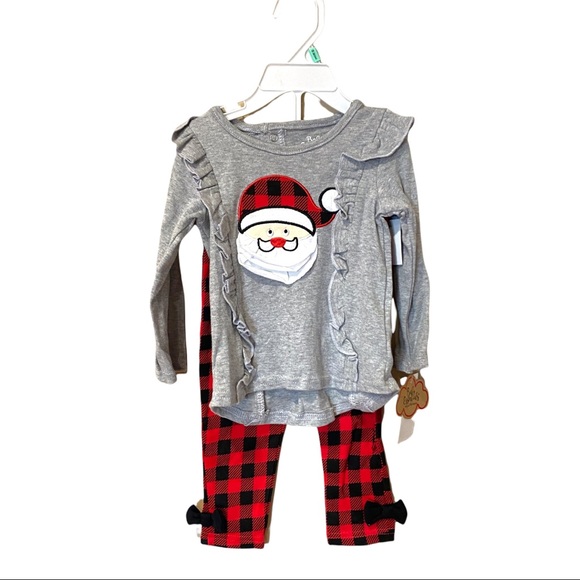 Baby Essentials Christmas Santa Claus 2 Piece Matching Set (18 Months) - Picture 1 of 7